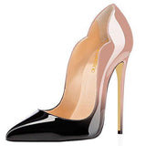 Kmeioo Stiletto Pumps, Women's Pointed Toe High Heels Evening Party Dress Shoes Classic Slip On Pumps