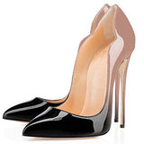 Kmeioo Stiletto Pumps, Women's Pointed Toe High Heels Evening Party Dress Shoes Classic Slip On Pumps