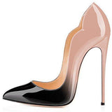 Kmeioo Stiletto Pumps, Women's Pointed Toe High Heels Evening Party Dress Shoes Classic Slip On Pumps